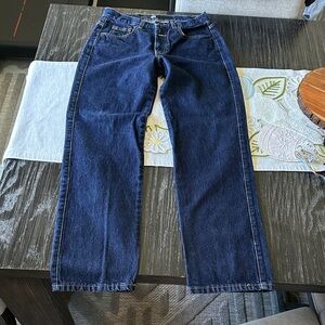 Marithé & Francois Girbaud Dark Wash 100% Cotton Straight Denim Jeans, Size 31